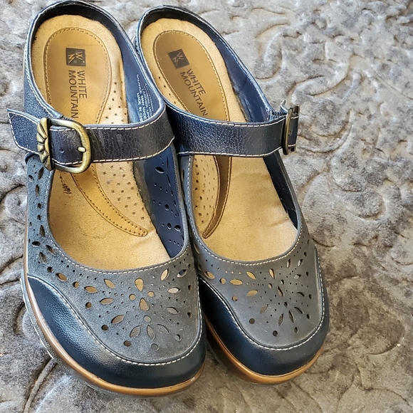 LEATHER WHITE MOUNTAIN CLOGS SZ 5.5 - Picture 3 of 11